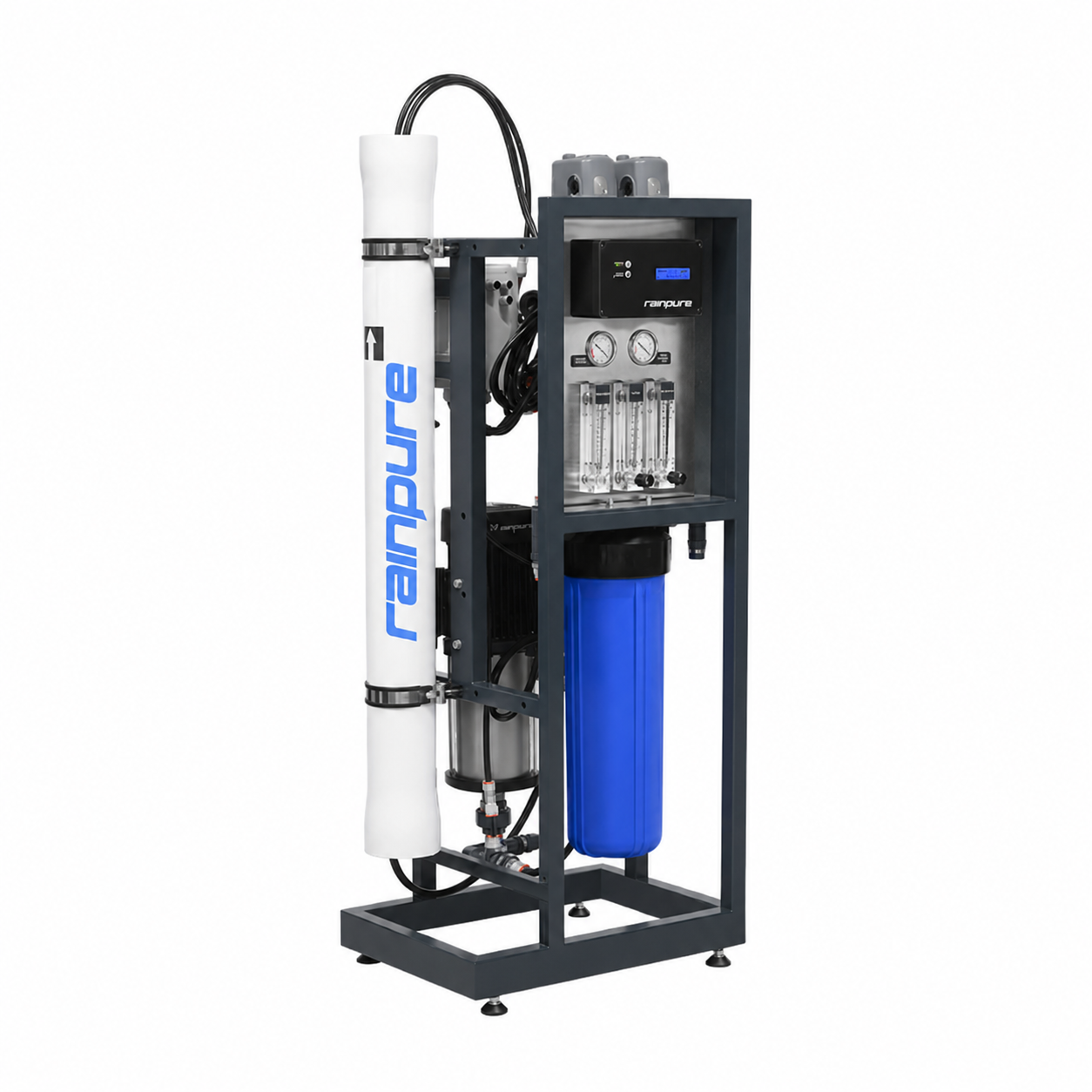 Sistema de Ósmosis Inversa RO2400 en Acero Inoxidable de 375 Litros por Hora - rainpure