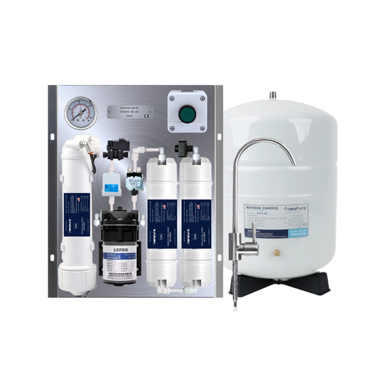 Sistema Residencial en Acero Inox T304 por Ósmosis Inversa de 10 Litros/hora - rainpure