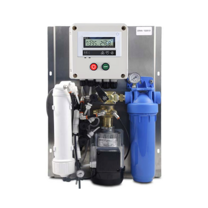 Sistema de agua Ultrapura en Acero Inox T304 por Ósmosis Inversa de 15 Litros/hora - rainpure