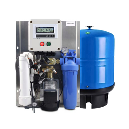 Sistema de agua Ultrapura en Acero Inox T304 por Ósmosis Inversa de 15 Litros/hora - rainpure