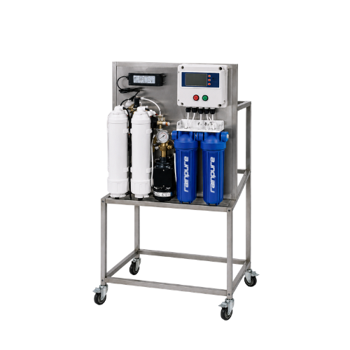 Sistema por Ósmosis Inversa de 120 Litros/Hora con estructura en Acero Inox T304 - rainpure